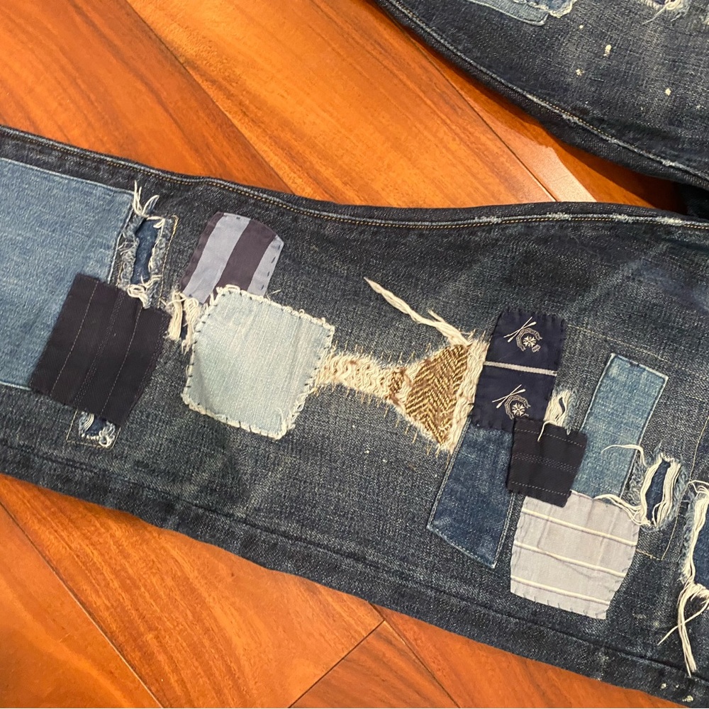 RALPH LAUREN RUGBY PATCHWORK JEANS. - Picture 3 of 13